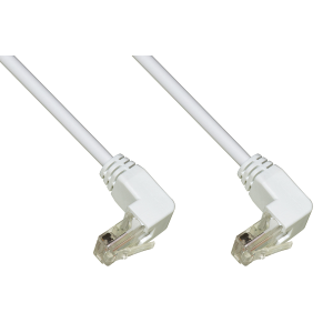 LINK CAVO RETE UTP CAT. 5E NON SCHERMATO MT. 0,5 COLORE BIANCO 2 CONNETTORI 90°