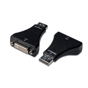 DIGITUS ADATTATORE DA PORTA DISPLAYPORT, DP MASCHIO A DVI-I (24-5) FEMMINA