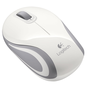 Logitech M187 - Mouse - ottica - senza fili - 2.4 GHz - ricevitore wireless USB - bianco