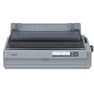 LQ-2190, stampante 24 aghi, 136 colonne, 1+5 copie, 480 cps in HSD a 10 cpi, linguaggio Epson ESC/P2 ed emul. IBM 2391Plus, 10 font bitmap, 4 font scalabili, 8 font BarCode, 4 percorsi carta, foglio singolo e modulo continuo, 2 trattori incl., parche