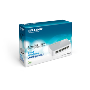 TP-Link TL-SF1005D 5-Port 10/100Mbps Desktop Switch - Switch - 5 x 10/100 - desktop