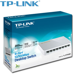 SWITCH 8P 10/100MBPS TP-LINK PLASTI C CASE