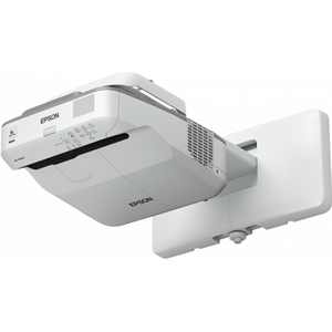 Epson EB-685W - Proiettore 3LCD - 3500 lumen (bianco) - 3500 lumen (colore) - WXGA (1280 x 800) - 16:10 - 720p - LAN - grigio, bianco