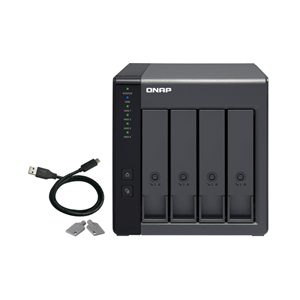 QNAP TR-004 - Array unità disco rigido - 0 TB - 4 alloggiamenti (SATA-300) - USB 3.2 Gen 1 (esterna)