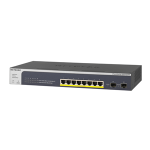 NETGEAR Switch Smart10-Porte PoE Gigabit Ethernet - Managed con 8 x PoE+ @ 190W, 2 x 1G SFP, Desktop/Rackmount e Garanzia a Vita