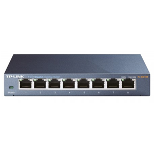 TP-Link TL-SG108 8-port Metal Gigabit Switch - Switch - unmanaged - 8 x 10/100/1000 - desktop