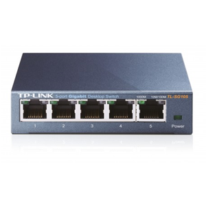 TP-Link TL-SG105 5-Port Metal Gigabit Switch - Switch - unmanaged - 5 x 10/100/1000 - desktop