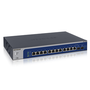 NETGEAR Switch Plus 12-Porte 10G Multi-Gigabit con 2 x 10G SFP+, Desktop/Rackmount e Garanzia Limitata a Vita ProSAFE