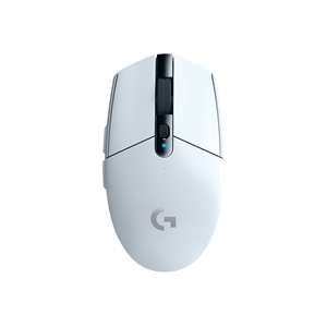 Logitech G G305 - Mouse - ottica - 6 pulsanti - senza fili - 2.4 GHz - ricevitore wireless USB - bianco