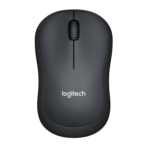 Logitech M220 Silent - Mouse - ottica - 3 pulsanti - senza fili - 2.4 GHz - ricevitore wireless USB - carbone