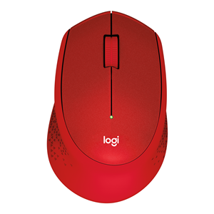 Logitech M330 SILENT PLUS - Mouse - 3 pulsanti - senza fili - 2.4 GHz - ricevitore wireless USB - rosso