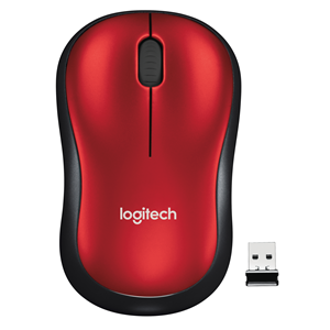 LOGITECH WIRELESS MOUSE M185 OTTICO, USB, COLORE ROSSO