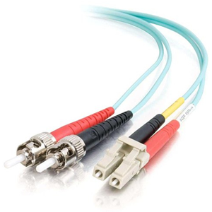 C2G LC-ST 10Gb 50/125 OM3 Duplex Multimode PVC Fiber Optic Cable (LSZH) - Cavo di rete - ST multi-mode (M) a LC multi-mode (M) - 2 m - fibra ottica - duplex - 50 / 125 micron - OM3 - senza alogeni - aqua