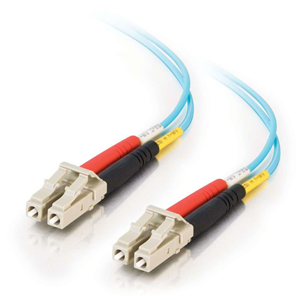C2G LC-LC 10Gb 50/125 OM3 Duplex Multimode PVC Fiber Optic Cable (LSZH) - Cavo di rete - LC multi-mode (M) a LC multi-mode (M) - 2 m - fibra ottica - duplex - 50 / 125 micron - OM3 - senza alogeni - aqua