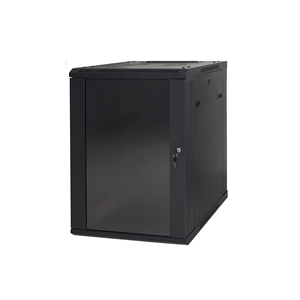 LINK ARMADIO RACK 19" 12 UNITA' DA MURO (A) 635 x (L) 600 x (P) 450 NERO DISASSEMBLATO PORTA VETRO