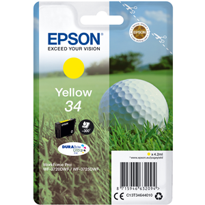 EPSON SUPPLIES Epson 34 - 4.2 ml - giallo - originale - cartuccia d'inchiostro - per WorkForce Pro WF-3720, WF-3720DWF, WF-3725DWF