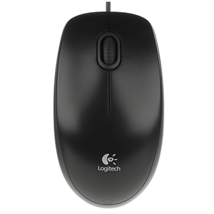 Logitech B100 - Mouse - per destrorsi e per sinistrorsi - ottica - 3 pulsanti - cablato - USB - nero