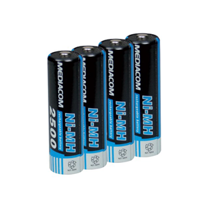 BATTERIA MEDIACOM ME-AA2500 MIGNON-RECHARGEABLE 2500MH 1,2V.4PZ