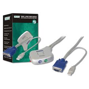 KVM SWITCH MINI DIGITUS PS2 USB 2VIE+CAVI 1,5MT LP7433