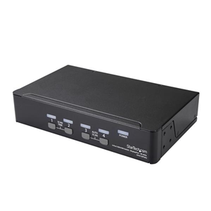 StarTech.com Switch KVM DisplayPort a 4 porte - 4K 60Hz - Schermo singolo - Switch KVM USB UHD DP 1.2 a doppia porta - Hub USB 2.0 integrato e audio - Dell, HP, Apple, Lenovo - TAA (SV431DPUA2) - Switch KVM / audio - 4 x KVM / audio - 1 utente locale