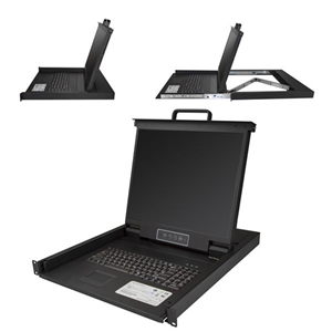 StarTech.com Console KVM per server rack 1U - KVM VGA a 1 porta con monitor LCD 19" - LCD - Supporto USB - 50.000 MTBF (RKCONS1901) - Console KVM - USB - 19" - montabile in rack - 1280 x 1024 - 250 cd/m² - 1000:1 - VGA - nero - 1U