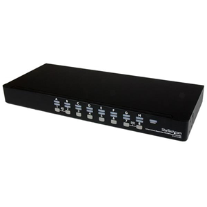 StarTech.com Kit Switch KVM USB montabile a rack 1U 16 porte con funzione OSD e cavi - Switch KVM - 16 x KVM port(s) - 1 utente locale - desktop - per P/N: RK2537BKM, RK3236BKF, RK4236BKB, RK4242BK24, RK4242BK30, RKCONS1701, RKCONS17HD