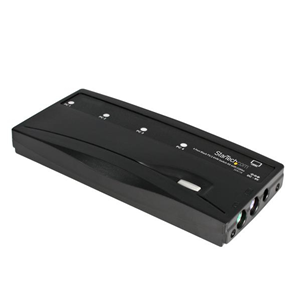 StarTech.com Kit switch KVM PS/2 4 porte colore nero con cavi - Switch KVM - 4 x KVM port(s) - 1 utente locale - desktop - per P/N: SVECON6