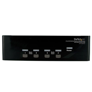 StarTech.com Switch KVM doppio monitor VGA DVI 4 porte USB con audio e hub USB 2.0 - Switch KVM / audio / USB - 4 x KVM / audio / USB - 1 utente locale - desktop - per P/N: IM12D1500P, SVA12M2NEUA, SVA12M5NA, USBDVI4N1A6, USBVGA4N1A10, USBVGA4N1A6