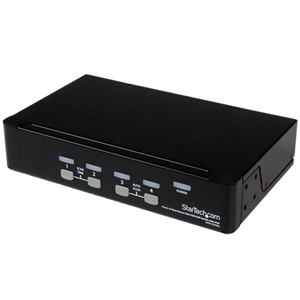 StarTech.com Switch KVM USB 4 porte, montabile a rack 1U, con OSD - Switch KVM - 4 x KVM port(s) - 1 utente locale - desktop - per P/N: IM12D1500P, RACKCOND17HD, RKCONS1701, SVA12M2NEUA, SVA12M5NA, SVUSBVGA10, SVUSBVGA6