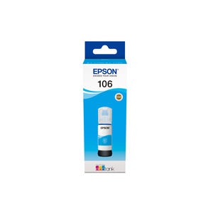 Epson 106 - 70 ml - ciano - originale - serbatoio inchiostro - per EcoTank ET-7700, ET-7750, L7160, L7180, Expression Premium ET-7700, ET-7750