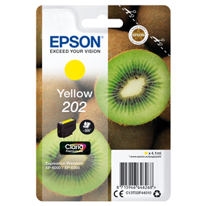 Epson 202 - 4.1 ml - giallo - originale - cartuccia d'inchiostro - per Expression Premium XP-6000, XP-6005, XP-6100, XP-6105