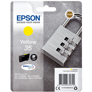 Epson 35 - 9.1 ml - giallo - originale - blister - cartuccia d'inchiostro - per WorkForce Pro WF-4720, WF-4720DWF, WF-4725DWF, WF-4730, WF-4730DTWF, WF-4740, WF-4740DTWF