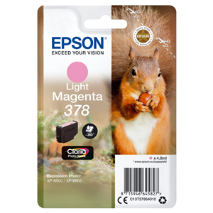 EPSON SUPPLIES Epson 378 - 4.8 ml - magenta chiaro - originale - blister - cartuccia d'inchiostro - per Expression Home XP-8605, XP-8606, Expression Photo XP-8500, XP-8505, XP-8700