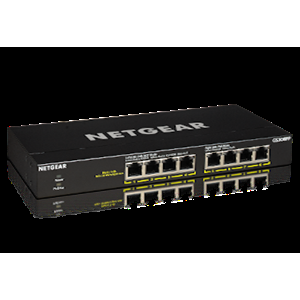 NETGEAR GS308PP - Switch - unmanaged - 8 x 10/100/1000 (PoE+) - desktop, montaggio a parete - PoE+ (83 W) - alimentazione CC