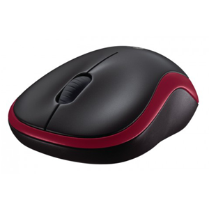 Logitech M185 - Mouse - ottica - senza fili - 2.4 GHz - ricevitore wireless USB - rosso