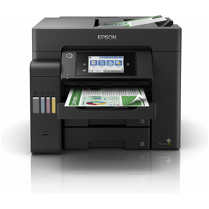 Epson EcoTank ET-5850 - Stampante multifunzione - colore - ink-jet - A4 (210 x 297 mm) (originale) - A4 (supporti) - fino a 25 ppm (stampa) - 550 fogli - 33.6 Kbps - USB 2.0, LAN, Wi-Fi(ac) - nero