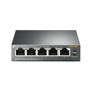 TP-LINK SWITCH 5P GIGABIT DI CUI 4P POE 56W POE POWER SUPPLY