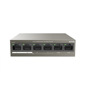 Switch 6 porte 10/100M desktop 4 porte PoE Tenda TEF1106P