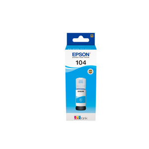 EPSON SUPPLIES Epson EcoTank 104 - 65 ml - ciano - originale - serbatoio inchiostro - per EcoTank ET-14100, 1810, 2721, 2810, 2811, 2812, 2814, 2815, 2820, 2821, 2825, 2826, 4800