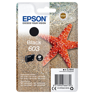 EPSON SUPPLIES Epson 603 - 3.4 ml - nero - originale - blister - cartuccia d'inchiostro - per Expression Home XP-2150, 2155, 3150, 3155, 4150, 4155, WorkForce WF-2820, 2840, 2845, 2870