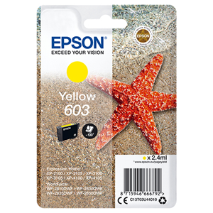Epson 603 - 2.4 ml - giallo - originale - blister - cartuccia d'inchiostro - per Expression Home XP-2150, 2155, 3150, 3155, 4150, 4155, WorkForce WF-2820, 2840, 2845, 2870
