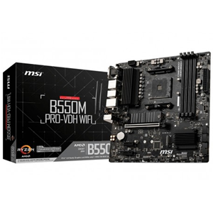 MSI MICROSTAR MB MSI B550M PRO-VDH WIFI AM4 RYZ50 004D4 4S3 2M.2 U3.2 GBL V/H/DP RAID