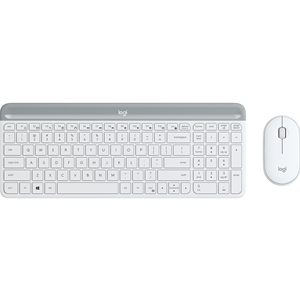 Logitech Slim Wireless Combo MK470 - Set mouse e tastiera - senza fili - 2.4 GHz - italiana - Off-White