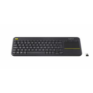 Logitech Wireless Touch Keyboard K400 Plus - Tastiera - senza fili - 2.4 GHz - Francese - nero