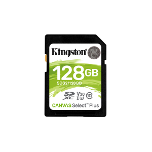 Kingston Canvas Select Plus - Scheda di memoria flash - 128 GB - Video Class V30 / UHS-I U3 / Class10 - UHS-I SDXC