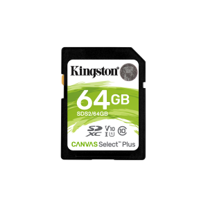 Kingston Canvas Select Plus - Scheda di memoria flash - 64 GB - Video Class V10 / UHS-I U1 / Class10 - UHS-I SDXC