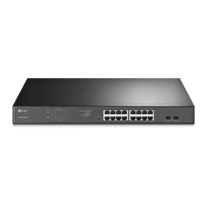 TP-Link JetStream TL-SG1218MPE - Switch - intelligente - 16 x 10/100/1000 (PoE+) + 2 x Gigabit SFP - montabile su rack - PoE+ (192 W) - 100 - 240 V CA