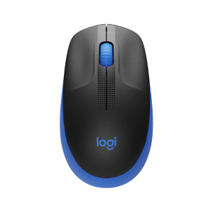 Logitech M190 - Mouse - ottica - 3 pulsanti - senza fili - ricevitore wireless USB - blu