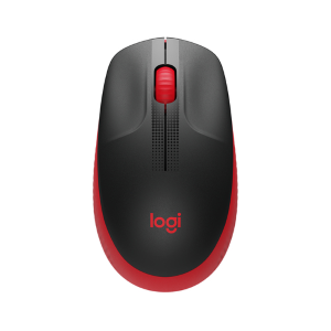 LOGITECH MOUSE WIRELESS M190 FULL-SIZE, OTTICO, USB, ROSSO