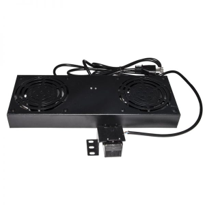 LINK ARMADIO RACK KIT 2 VENTOLE CON TERM OSTATO PER ARMADI RACK A MURO NERO